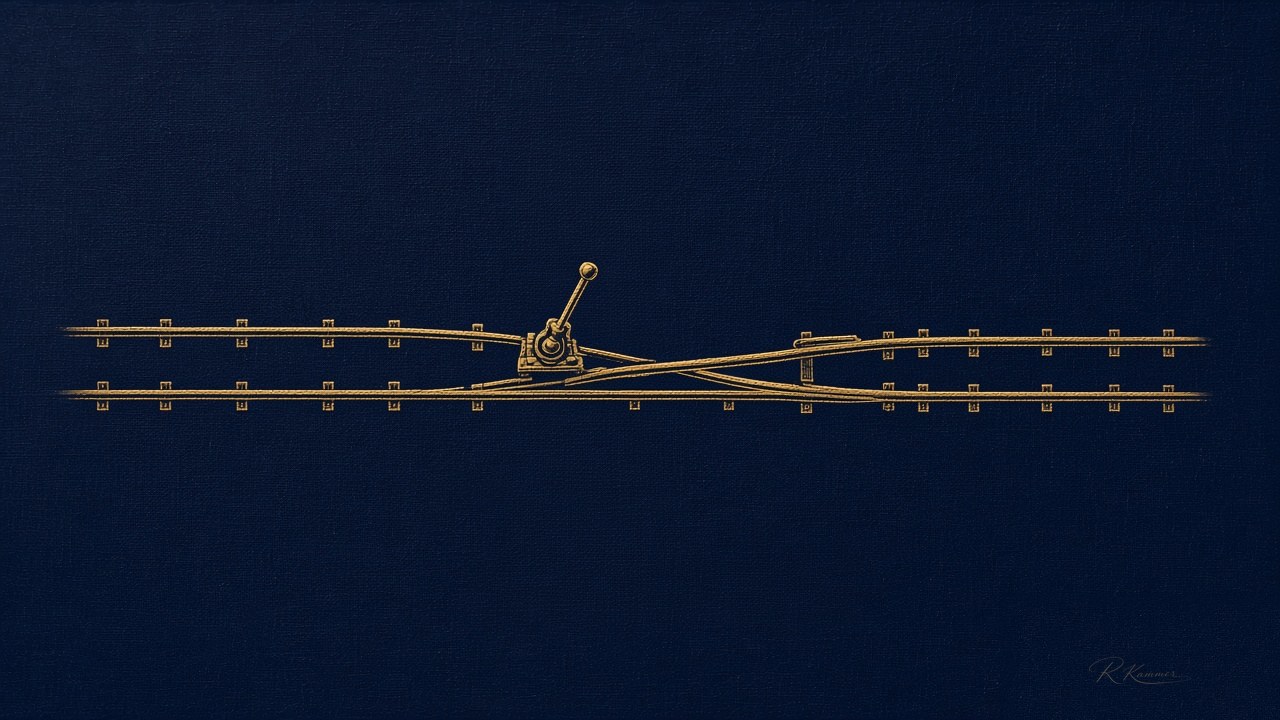 Tracks and boosters, signed R. Kammer