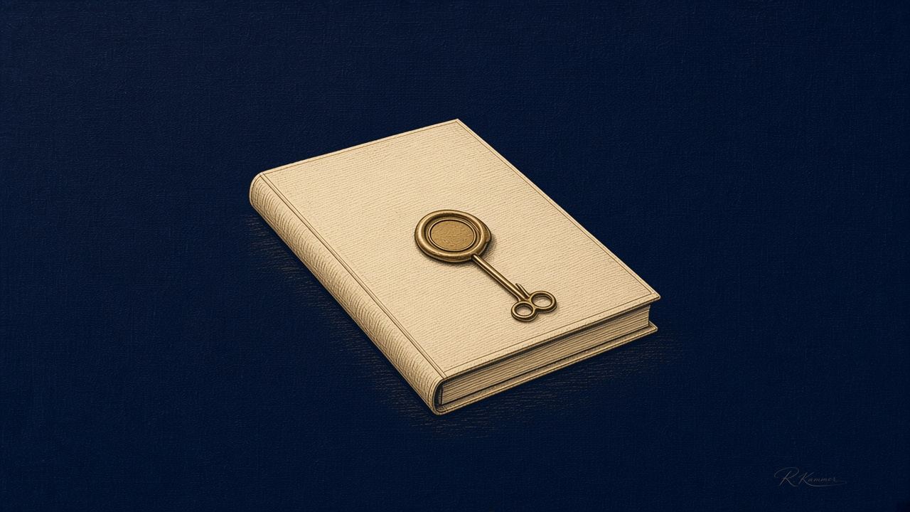 Sealed counsel brief with brass key, signed R. Kammer