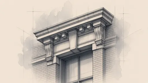 Pencil and watercolor sketch: lintel